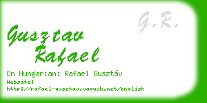 gusztav rafael business card